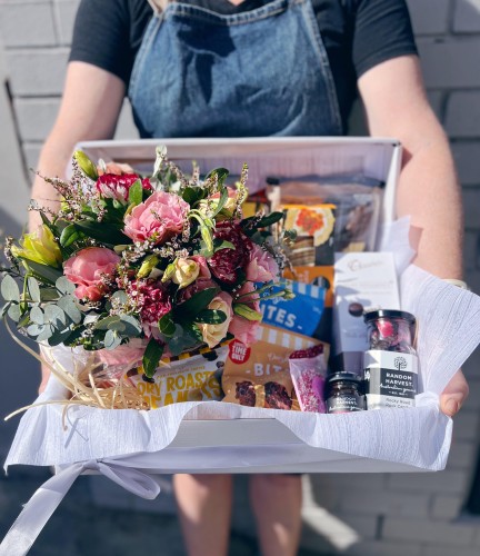 Sweet & Savoury fresh floral Hamper