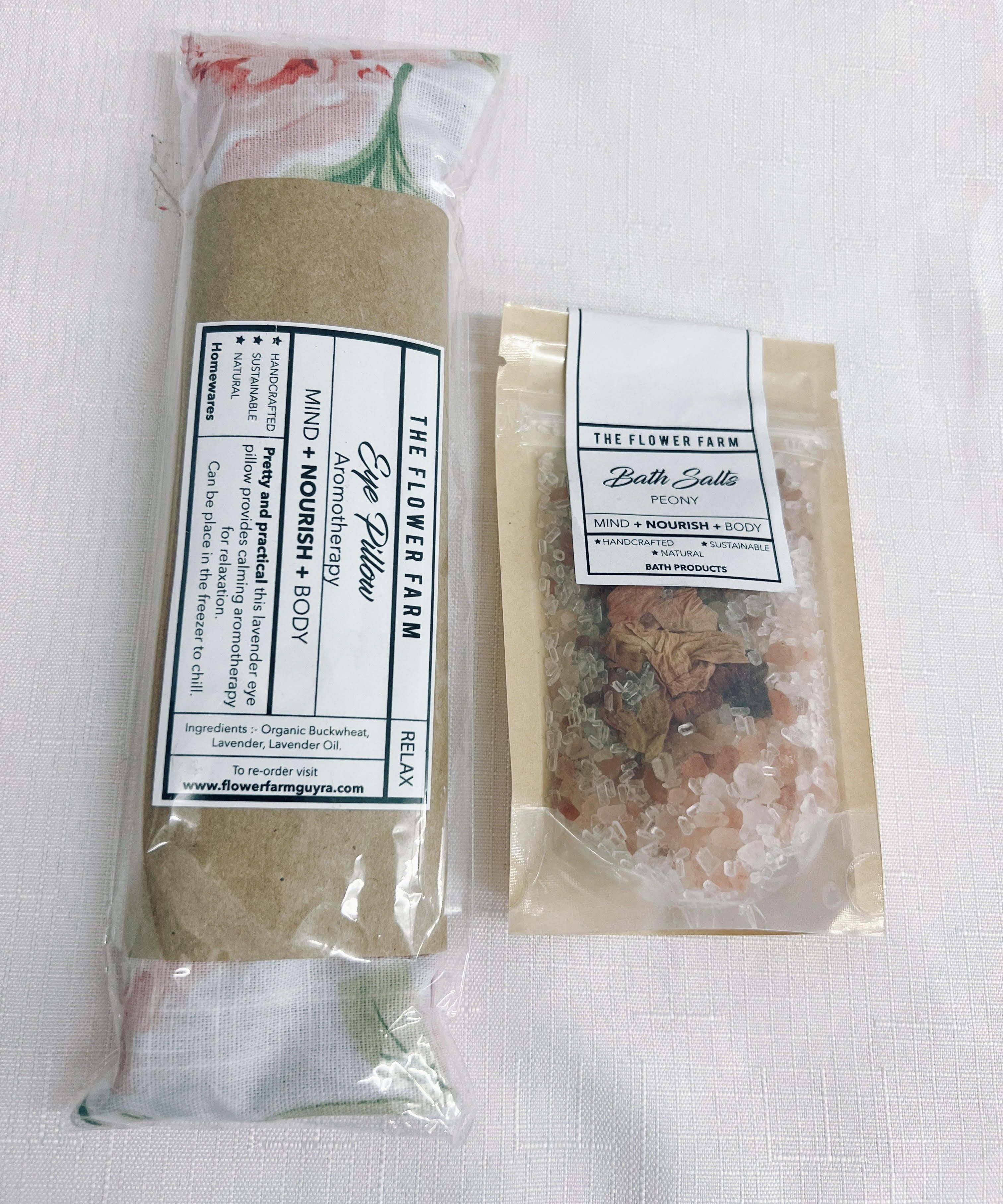 Eye Pillow and bath salts pack