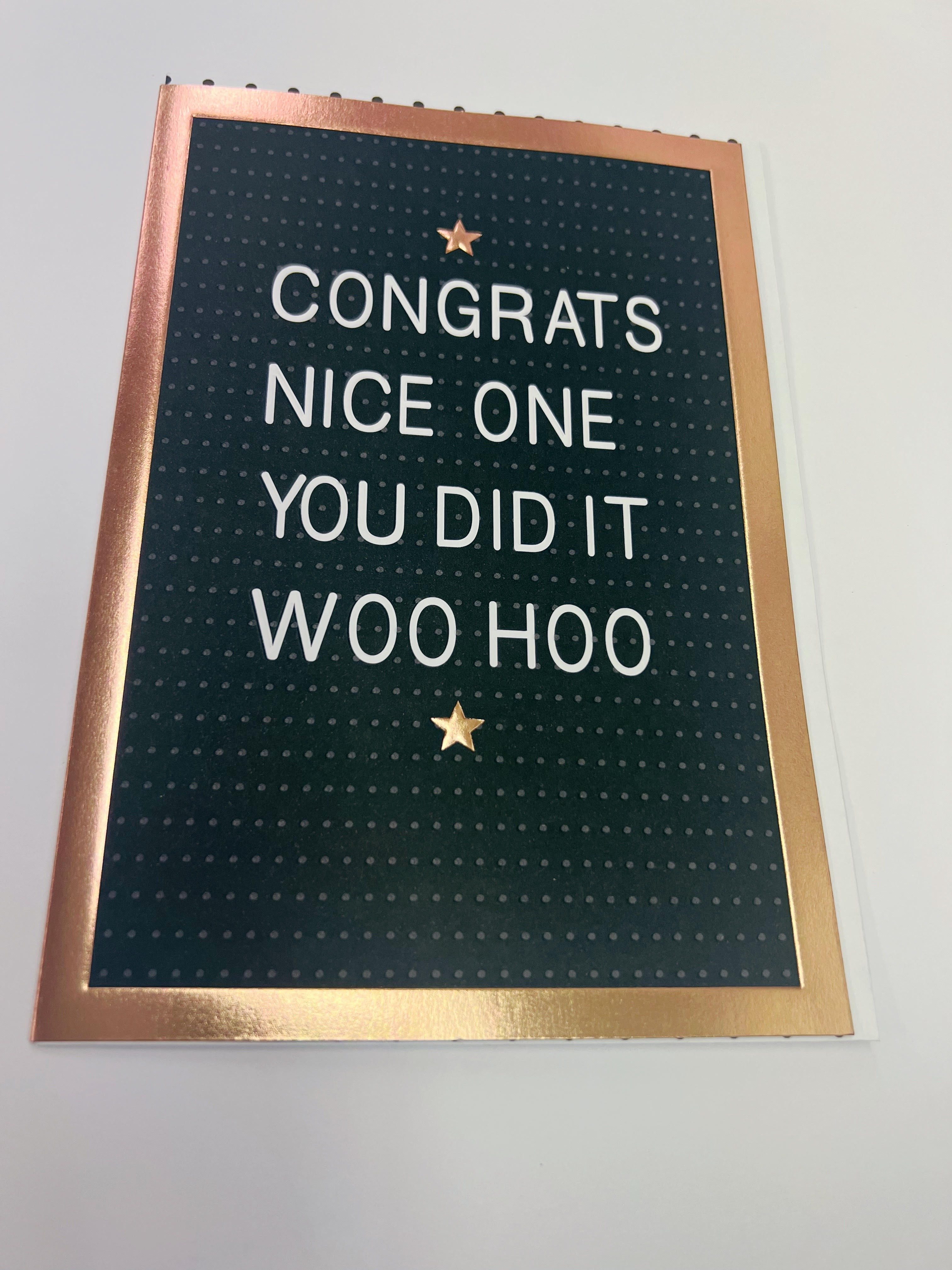 Congrats Nice One Card