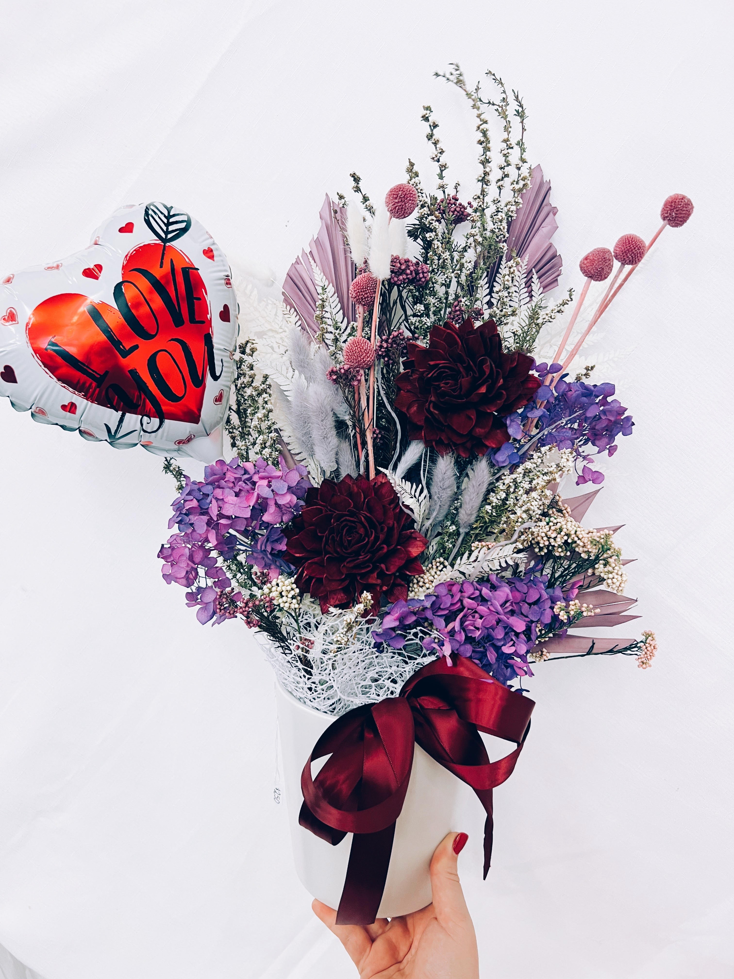 Love you dried arrangment