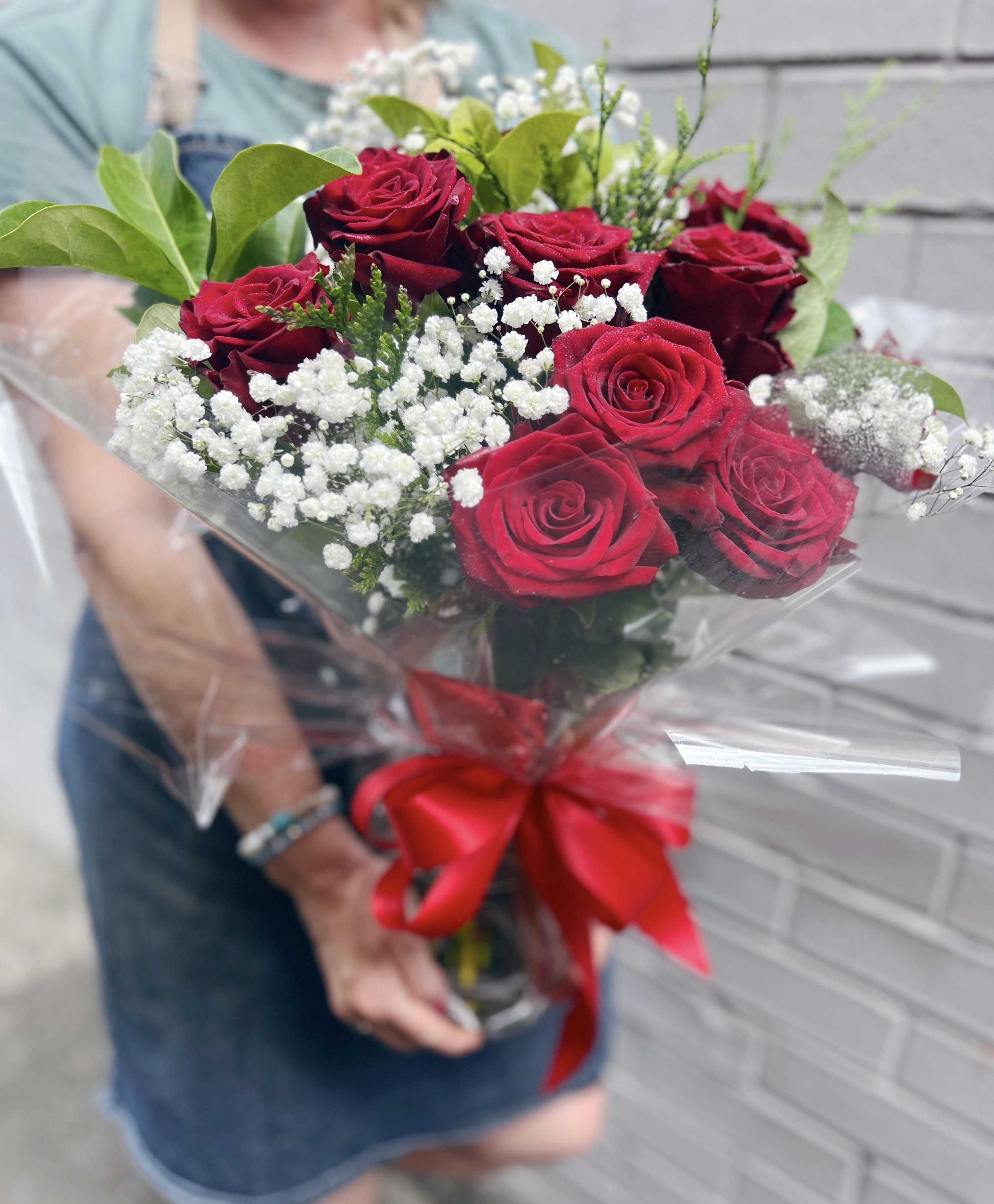Dozen in a glass Vase