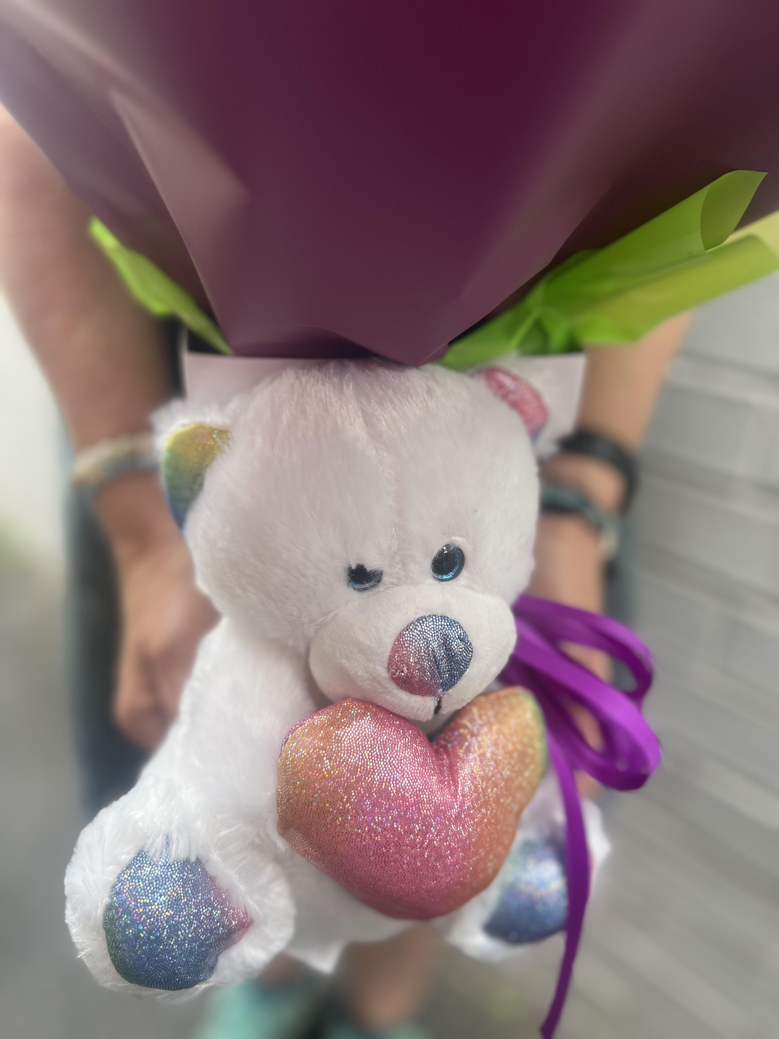 Rainbow Love with rainbow teddy