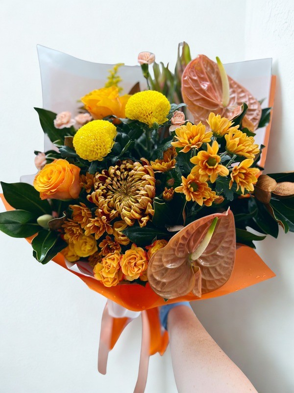 Peach Melba Large bouquet