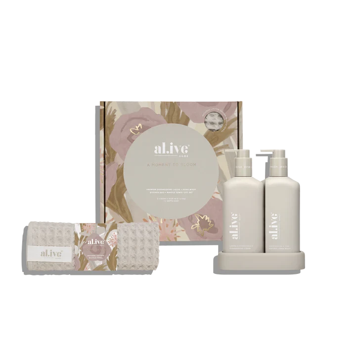 Kitchen Duo - Dishwashing Liquid, Hand Wash + Waffle Towel Gift Set