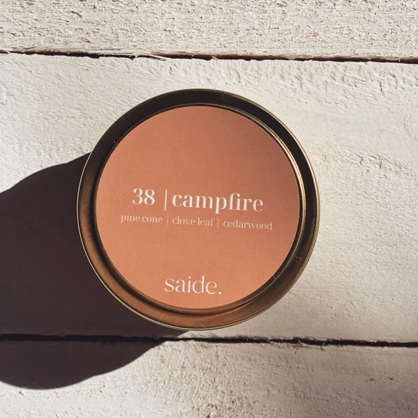 Saide #38 campfire tin soy candle