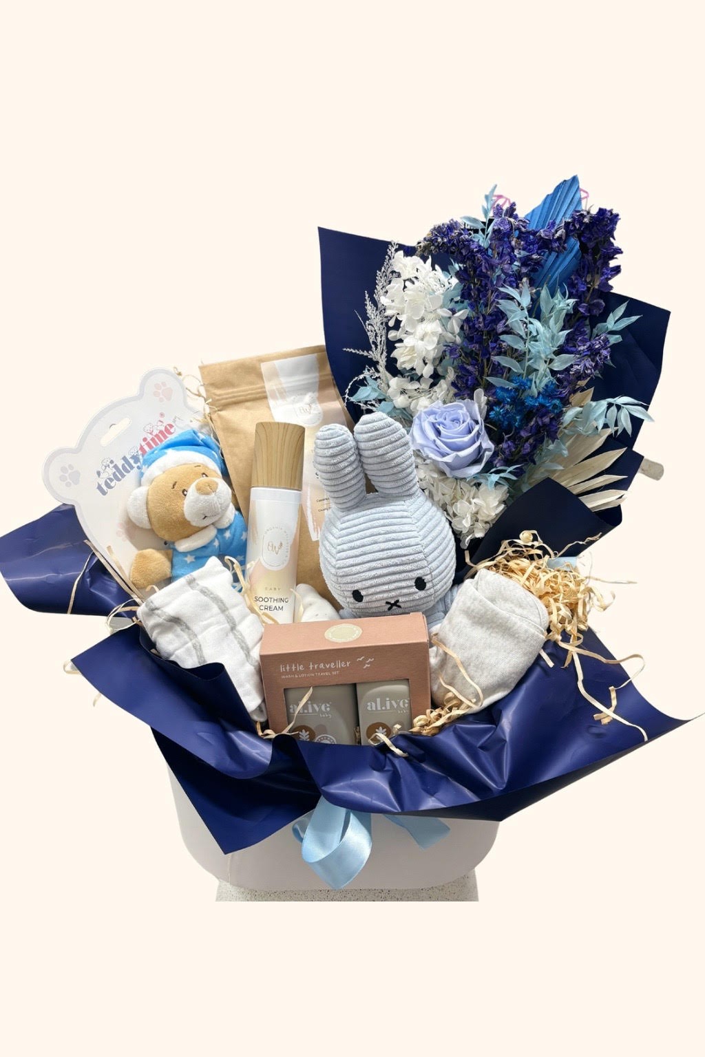 Blue Baby Gift Basket