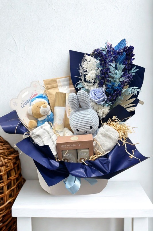 Blue Baby Gift Basket