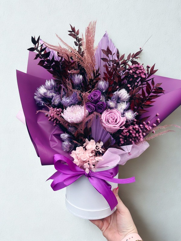 Plum Parfait Dried Arrangement