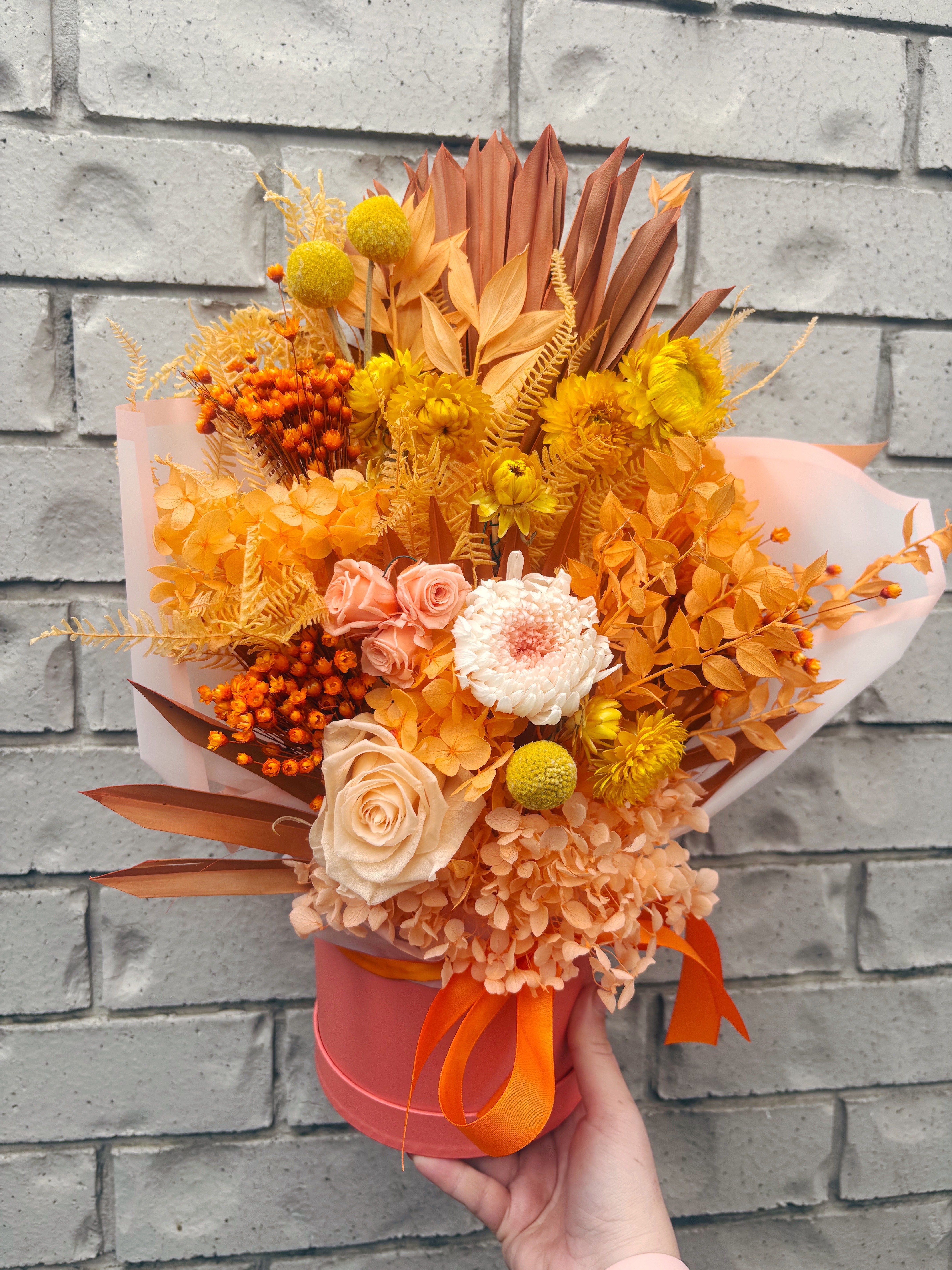Peach Melba Dried Arrangement