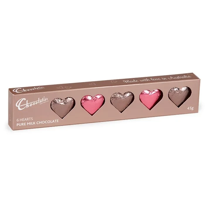 45g Solid Milk Chocolate Hearts